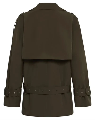 Gestuz - GZCherally Short Trenchcoat - Slate Black